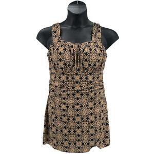 Ambernoon II by Dr. Erum Ilyas UPF50 Wide Strap Swim Dress - Regular